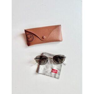 RAY-BAN RB3682 Silver Grey Gradient Hexagonal Sunglasses